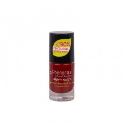Vernis à ongles rouge cerise cherry red Benecos